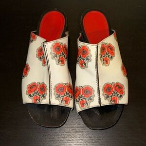 Alexander McQueen leather clog sandals